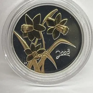 2003 Cdn Silver 50 Cent- Golden Daffodil