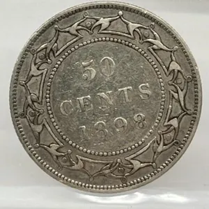1898 Nfld Silver 50 Cents-vf