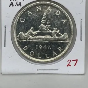 1947ml Cdn Silver Dollar -au