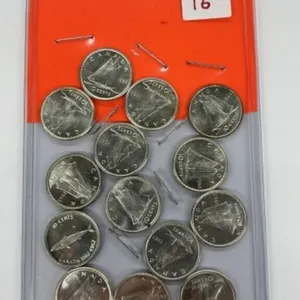 14 B Unc Cdn Silver 10 Cents - 1955 To 1968