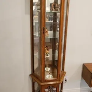 3 Panel Lighted Curio Cabinet by Pulaski