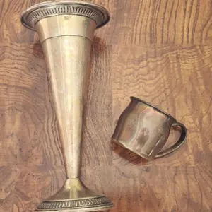 Sterling Silver Childs Cup & Trumpet Vase
