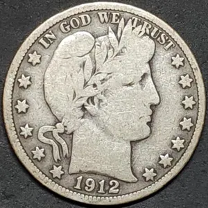 1912-D Barber Silver Half Dollar