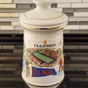 1972 UIUC Chief Illiniwek & Stadium Decanter