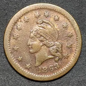 1863 Wilson's Medal Patriotic Civil War Token