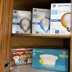 Assorted Partial Boxes of light bulbs