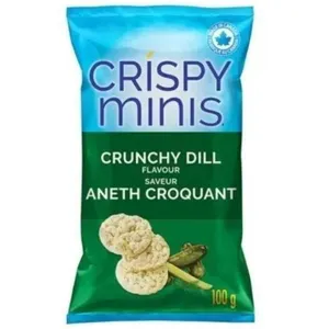 4x Dill Brown Rice Chips, Crispy Minis 100 g