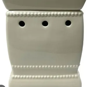 NIB Scentsy Wax Bar Warmer Beaded White DIY Do It