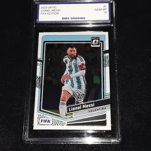 Lionel Messi 2023 Optic GEM MT 10 Fifa Edition