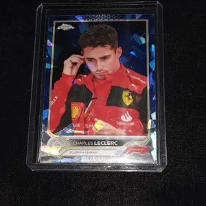 Charles Leclerc 2022 Topps Blue Cracked Ice Refrac
