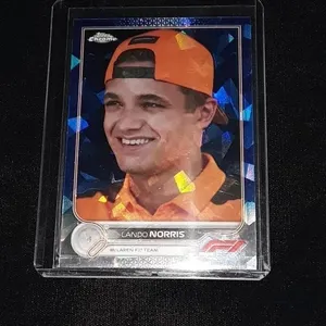 Lando Norris 2022 Topps Blue Cracked Ice Refractor