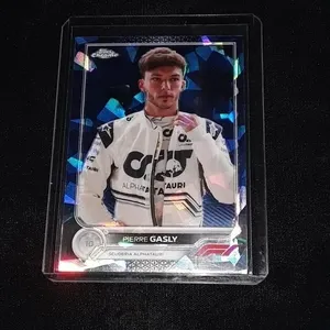 Pierre Gasly 2022 Topps Blue Cracked Ice Refractor