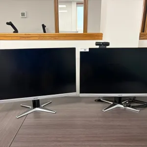 Pair Of Acer 25-Inch Monitors w/ Webcam