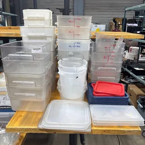 PLASTIC FOOD STORAGE CONTAINERS AND LIDS