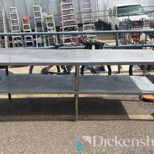 STAINLESS STEEL COMMERCIAL TABLE WITH LOWER SHELF