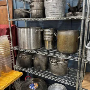 LOT OF STOCK POTS AND PANS