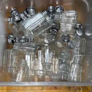 GLASS SALT AND PEPPER SHAKERS