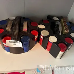 POKER CHIP CADDY LOT, QTY (2)