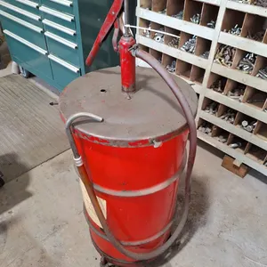 Metal Tank Pump on Wheels