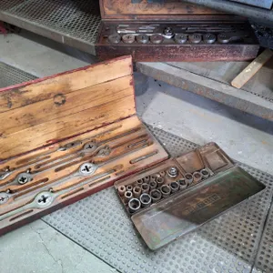 Assorted Vintage Sockets in Metal Case