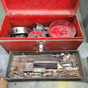 Metal Toolbox with Contents
