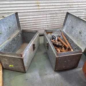 2 assorted Metal Tool Boxes