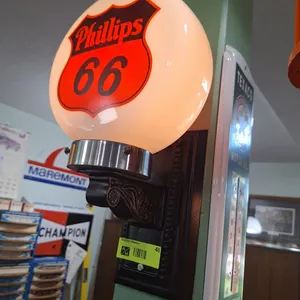 Phillips 66 Wall-Mount Glass Globe, 8"x8"x13"