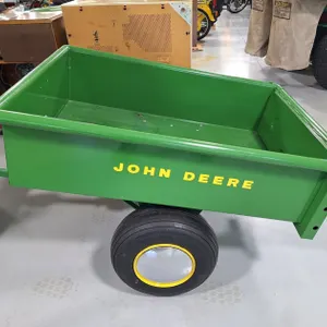 John Deere Metal Lawn Tractor Trailer, 34"x46"x29"