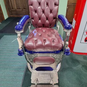 Restored Theo A Kochs Barber Chair with Accessories, 26"x36"x43"