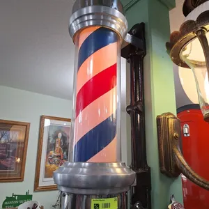 William Marvy Pole-Mount Barber Pole, Model: 55, SN: 16391, 12"x9"x27"