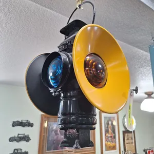 Hanging Railroad Light, 10"x10"x21"