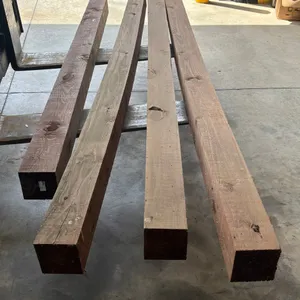 (4) Various Lengths of 6 x 6 Brown Treated Posts