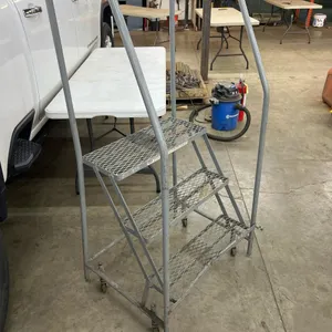 Cotterman 3-Step Industrial Rolling Ladder, 450 lb Capacity, 30" Top Step Height