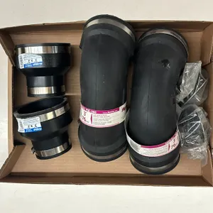(2) Plumbqwik Rubber Elbows and (2) Rubber Couplings