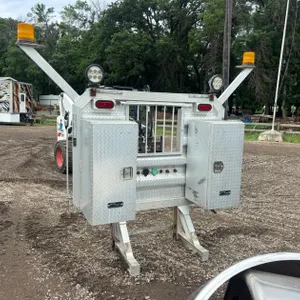 Headache Rack With Tool Boxes and Warning Lights