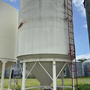 (Bin 20) Friesen 1415CE hopper bottom bin with Golden Grain 3hp 1ph fan s/n22255