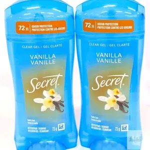 [bb 2027] 2 New Secret Clear Gel Antiperspirant and Deodorant, Vanilla Scent, 73 grams