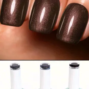 3 New PEARL BROWN FireDeep Gel Nail Polish, 16ml Large Bottle Brown Gel Polish Winter UV/LED Soak Off Gel Polish