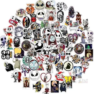 New  Nightmare Before Stickers 100pcs for Laptops Water Bottles Guitars Skateboards Luggage, Party Decor & Favors