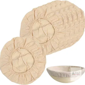 New  6PCS Round Bread Banneton Proofing Basket Cloth Liners | 10" | Bread Proofing Basket Cloth Liner Sourdough Banneton Proofing Cloth Natural Baking
