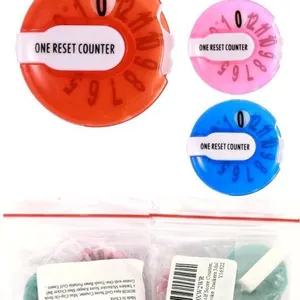 2 New Packs of 4pcs Golf Score Counter, Mini Clip-On Stroke Trackers Multicolor Score Keeper Shot Clicker Ball Counter with One-Touch Reset Portable G