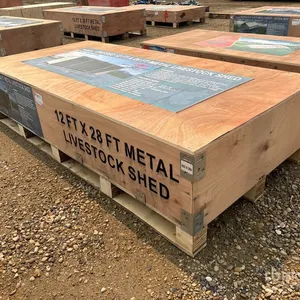 2026 AGR-LS1228 12 ft x 28 ft Metal Livestock Shelter (Unused)