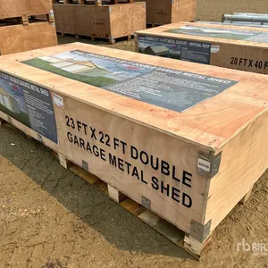 2026 AGR-MS2322 23 ft x 22 ft Double Garage Metal Shed (Unused)