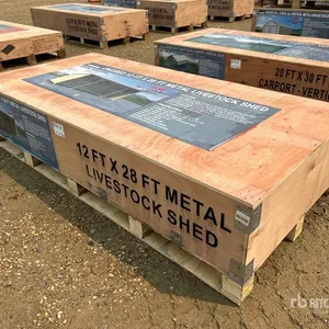 2026 AGR-LS1228 12 ft x 28 ft Metal Livestock Shelter (Unused)