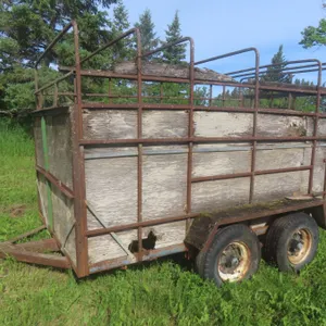 Bumper Hitch Tandem Homemade Stock Trailer, 11 Ft x 6 Ft, Needs Floor
