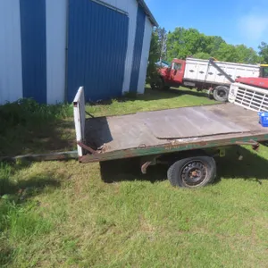 Bumper Hitch Homemade Flat Deck Trailer, 9 Ft x 78" W, 13" Tires