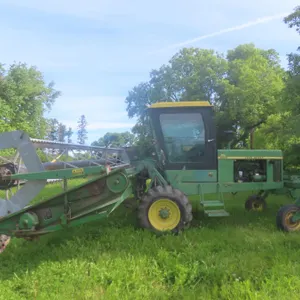 John Deere 2420 Swather, Gas, 25 Ft Header w/ Pickup Reel, Cab, A/C, Hydrostatic, 2209 Hrs