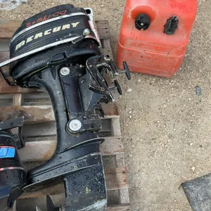 Mercury Merc 200 Outboard Motor with Quicksilver Portable Gasoline Tank, Had a Recent Tune up, Runs