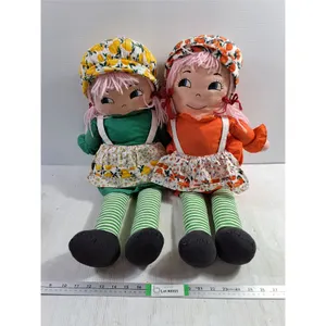 (2) Vintage Cuddle Wit Cloth Rag Dolls