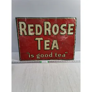 (1) Red Rose Tea Metal Sign-23.5"x17.5